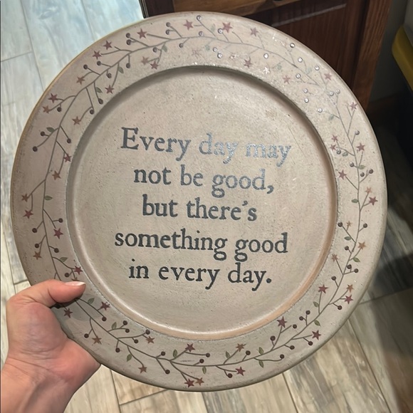 Other - Decorative Quote Plate with Floral Design